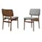 Armen Living Lima Gray Upholstered Wood Dining Chairs in Walnut Finish, PK2 LCLMSIGRWA - alternate 1